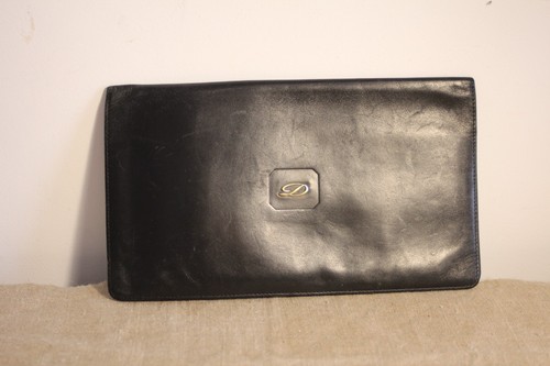 Schwarze leder geldbörse - schwarze,